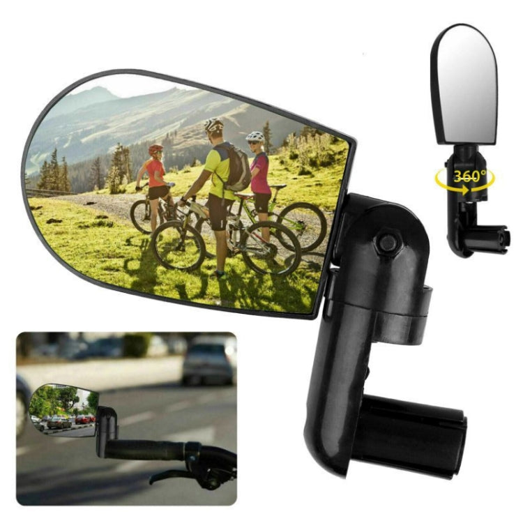 2 Pairs Adjustable Bicycle Flat Rearview Mirror Cycling Accessories(Black) by buy2fix