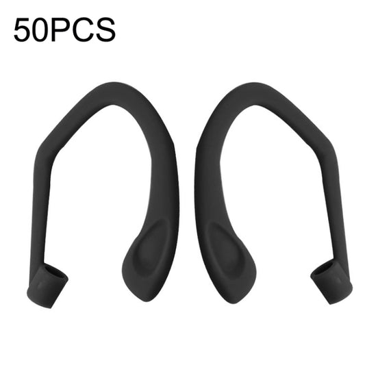 50PCS EG40 For Apple Airpods Pro Sports Wireless Bluetooth Earphone Silicone Non-slip Ear Hook(Black) - Anti-lost & Holder by buy2fix | Online Shopping UK | buy2fix