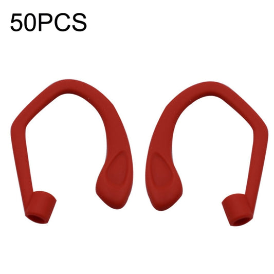 50PCS EG40 For Apple Airpods Pro Sports Wireless Bluetooth Earphone Silicone Non-slip Ear Hook(Red) - Anti-lost & Holder by buy2fix | Online Shopping UK | buy2fix