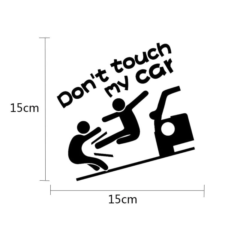10PCS Reflective Funny Text Do Not Touch My Car Car Sticker(White) - Decorative Sticker by buy2fix | Online Shopping UK | buy2fix