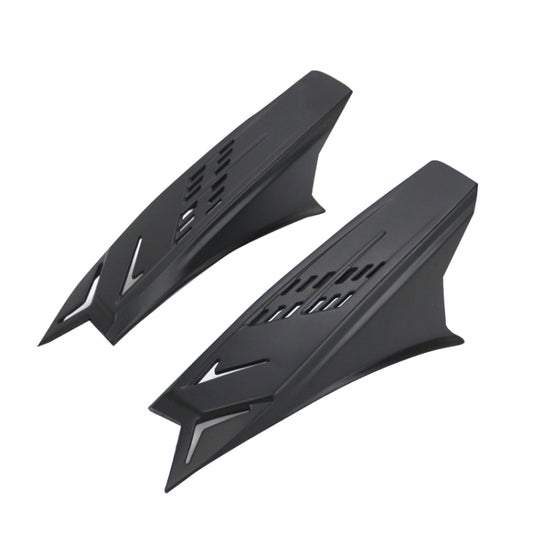 1 Pair Motorcycle Helmet  Horns Plastic Paste Decoration(Dumb Black) - Ornamental Parts by buy2fix | Online Shopping UK | buy2fix