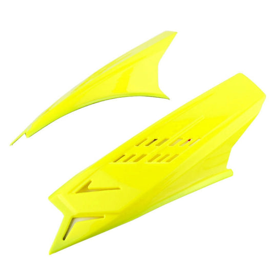 1 Pair Motorcycle Helmet  Horns Plastic Paste Decoration(Yellow) - Ornamental Parts by buy2fix | Online Shopping UK | buy2fix