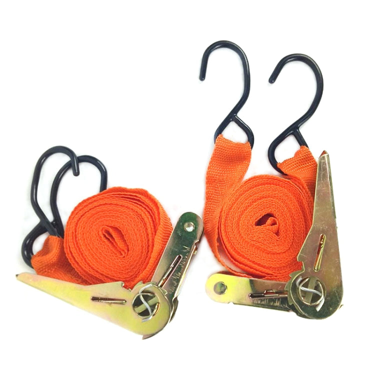 4PCS 15 Inch Tensioner Ratchet Strap Car Ratchet Thread Tensioner(Orange) - Towing Bars by buy2fix | Online Shopping UK | buy2fix