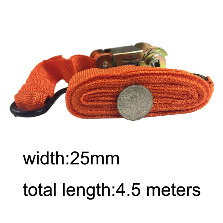 4PCS 15 Inch Tensioner Ratchet Strap Car Ratchet Thread Tensioner(Orange) - Towing Bars by buy2fix | Online Shopping UK | buy2fix