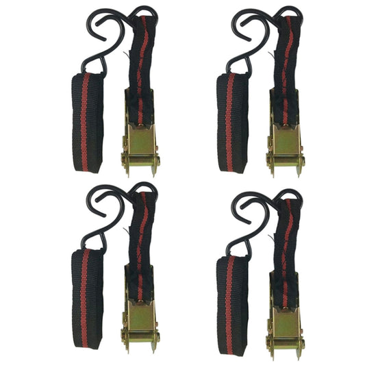 4PCS 15 Inch Tensioner Ratchet Strap Car Ratchet Thread Tensioner(Black) - Towing Bars by buy2fix | Online Shopping UK | buy2fix