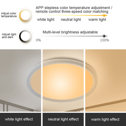 WiFi Bluetooth 2.4G Remote Control LED Ceiling Light, Voltage: EU Standard 220V-240V(RGBCW White) - Smart Light Bulbs by buy2fix | Online Shopping UK | buy2fix
