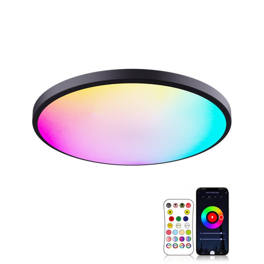 RGBCW Smart Graffiti App Voice Ceiling Light, Voltage: EU Standard 220V-240V(Black Frame) - Smart Light Bulbs by buy2fix | Online Shopping UK | buy2fix