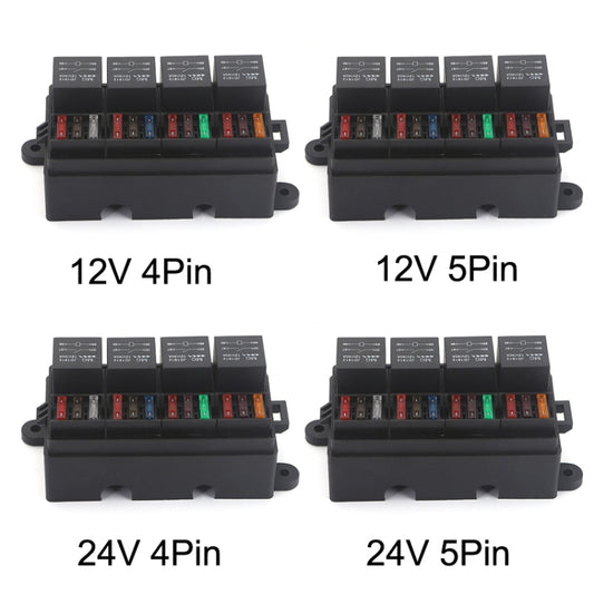 TF008-10 12V 4Pin Relay Car RV Radiography Sound Modified Electromagnetic Insurance Box - Relays by buy2fix | Online Shopping UK | buy2fix