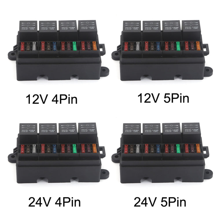 TF008-10 24V 4Pin Relay Car RV Radiography Sound Modified Electromagnetic Insurance Box - Relays by buy2fix | Online Shopping UK | buy2fix