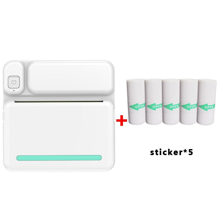 C19 200DPI Student Homework Printer Bluetooth Inkless Pocket Printer Blue Sticker x 5 by buy2fix