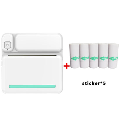 C19 200DPI Student Homework Printer Bluetooth Inkless Pocket Printer Blue Sticker x 5 by buy2fix