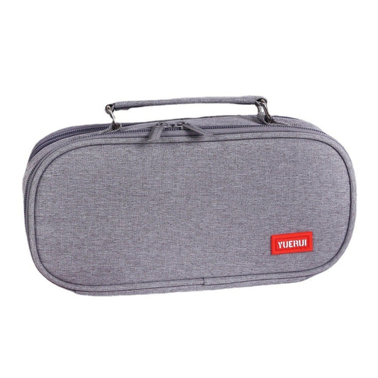 Large Capacity Multi-layer Portable Stationery Bag Canvas Pen Bag(Grey) - Pen Holder by buy2fix | Online Shopping UK | buy2fix