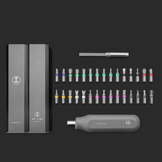 Ensemble de couteaux à vis GREENER, outil d'entretien et de démontage, série : 40 en 1, double corps en aluminium
