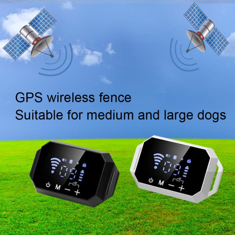 Dog Trainer Electronic Fence Smart GPS Wireless Bark Stop(Black) - Training Aids by buy2fix | Online Shopping UK | buy2fix