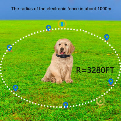 Dog Trainer Electronic Fence Smart GPS Wireless Bark Stop(Black) - Training Aids by buy2fix | Online Shopping UK | buy2fix