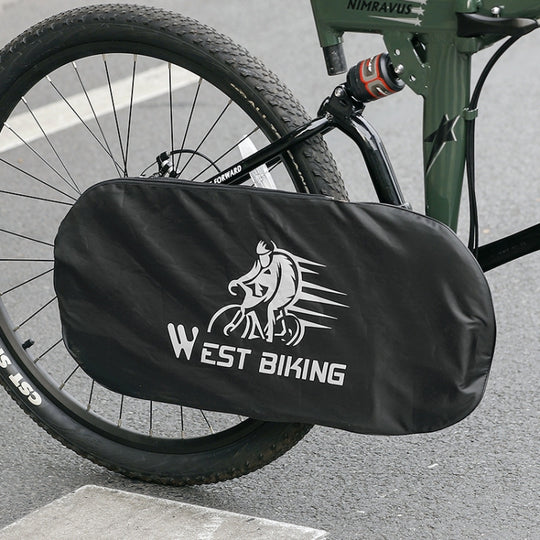 WEST BIKING YP0719301 Bicycle Dust Chain Cover Crankset Protective Cover(Black)