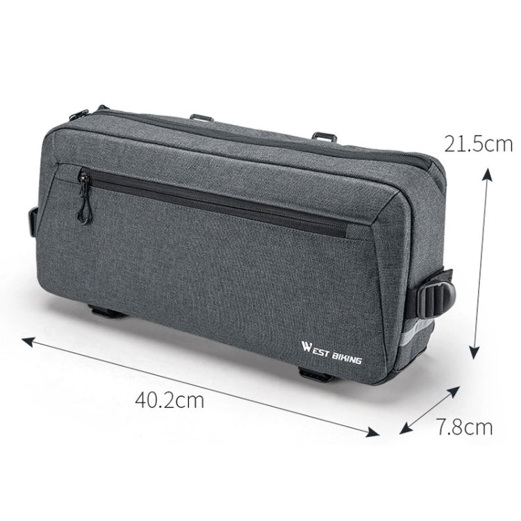 WEST BIKING YP0707301 Mountain Bike Handlebar Bag Multifunctional Large Capacity Head Bag(Grey) by WEST BIKING