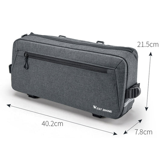 WEST BIKING YP0707301 Mountain Bike Handlebar Bag Multifunctional Large Capacity Head Bag(Grey) by WEST BIKING