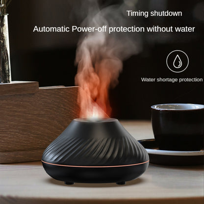 DQ705 Volcanic Flame Aroma Diffuser Essential Oil Lamp Air Humidifier with Color Night Light(Beige) - Air Purifiers & Accessories by buy2fix | Online Shopping UK | buy2fix