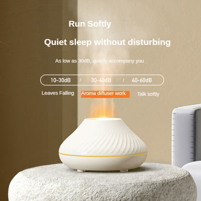 DQ705 Volcanic Flame Aroma Diffuser Essential Oil Lamp Air Humidifier with Color Night Light(Black) - Air Purifiers & Accessories by buy2fix | Online Shopping UK | buy2fix