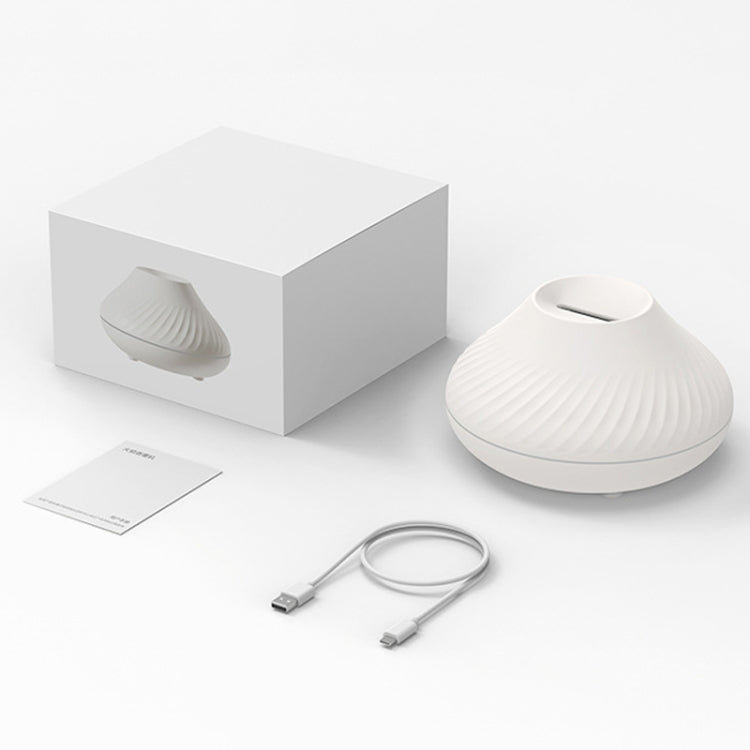 DQ705 Volcanic Flame Aroma Diffuser Essential Oil Lamp Air Humidifier with Color Night Light(Beige) - Air Purifiers & Accessories by buy2fix | Online Shopping UK | buy2fix