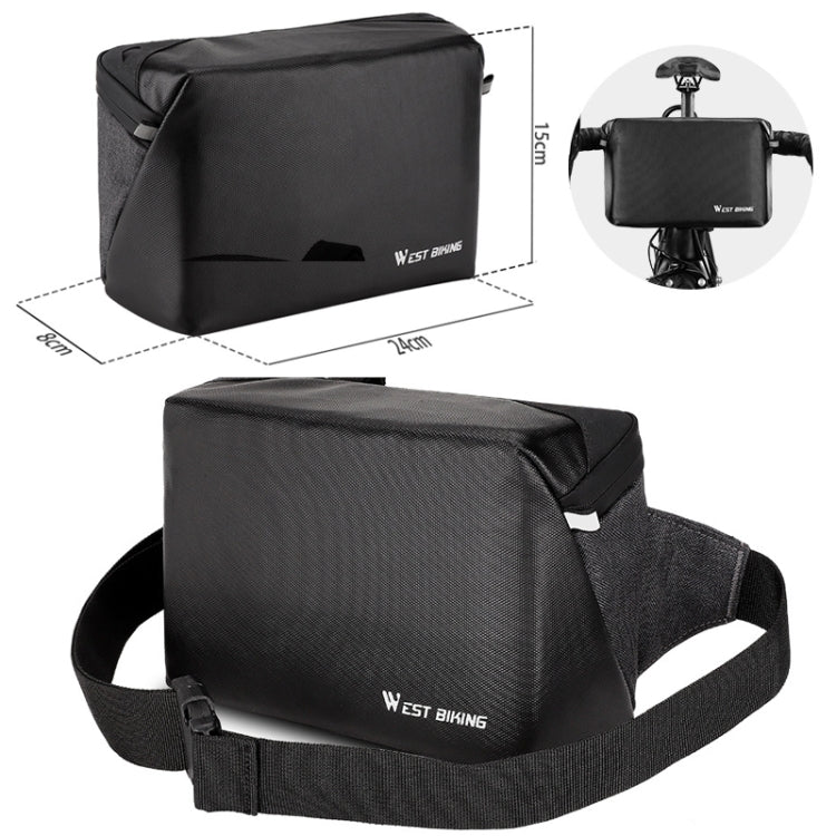 WEST BIKING YP0707298 Bicycle Handlebar Bag Multi-function Messenger Bag Scooter Head Bag(Black) by WEST BIKING