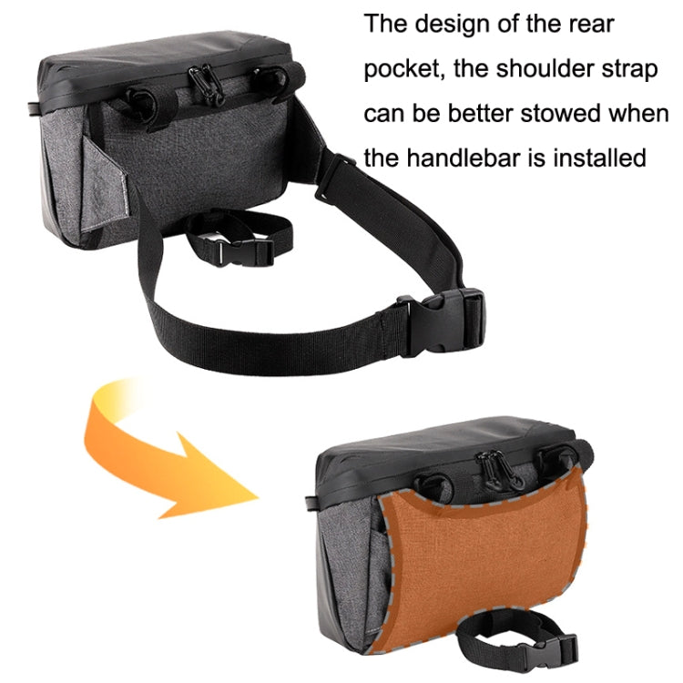 WEST BIKING YP0707298 Bicycle Handlebar Bag Multi-function Messenger Bag Scooter Head Bag(Black) by WEST BIKING