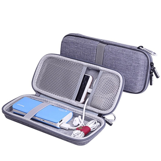 Mobile Phone Power Bank Data Cable EVA Storage Bag(Gray) - Digital Storage Bag by buy2fix | Online Shopping UK | buy2fix