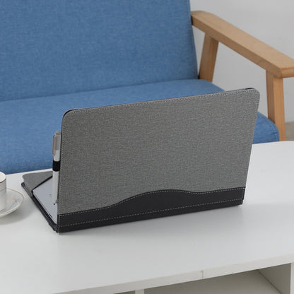 Leather All-inclusive Anti-drop Protective Case For Microsoft Surface Laptop Studio(Cotton Cloth Texture-Light Gray) - Screen & Keyboard Cover by buy2fix | Online Shopping UK | buy2fix