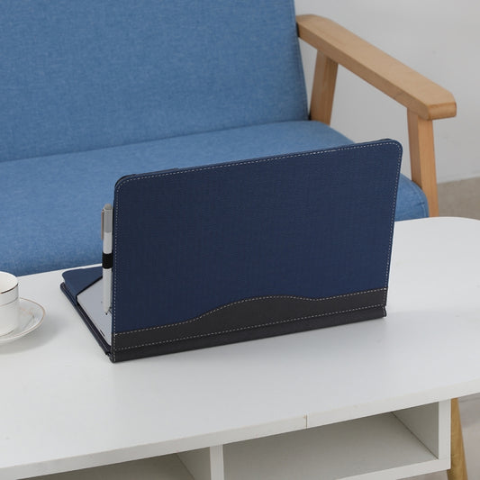 Leather All-inclusive Anti-drop Protective Case For Microsoft Surface Laptop Studio(Herringbone-Dark Blue) - Screen & Keyboard Cover by buy2fix | Online Shopping UK | buy2fix