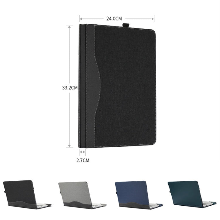 Leather All-inclusive Anti-drop Protective Case For Microsoft Surface Laptop Studio(Cotton Cloth Texture-Light Gray) - Screen & Keyboard Cover by buy2fix | Online Shopping UK | buy2fix