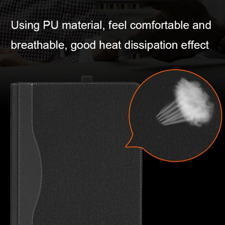 Leather All-inclusive Anti-drop Protective Case For Microsoft Surface Laptop Studio(Cotton Cloth Texture-Black) - Screen & Keyboard Cover by buy2fix | Online Shopping UK | buy2fix