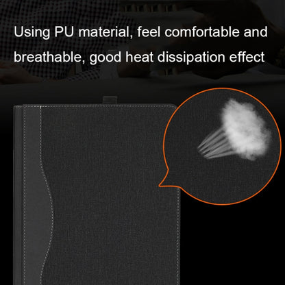 Leather All-inclusive Anti-drop Protective Case For Microsoft Surface Laptop Studio(Cotton Cloth Texture-Black) - Screen & Keyboard Cover by buy2fix | Online Shopping UK | buy2fix