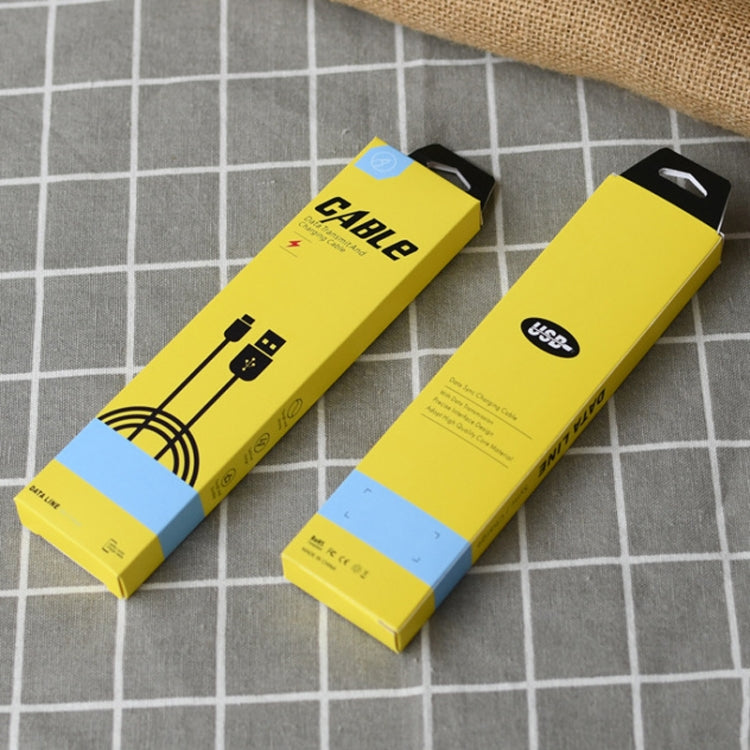 50 PCS Data Cable Packaging Carton Mobile Phone Charging Cable Storage Box(Yellow) by buy2fix