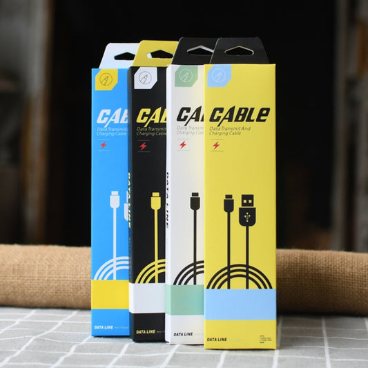 50 PCS Data Cable Packaging Carton Mobile Phone Charging Cable Storage Box(Yellow) -  by buy2fix | Online Shopping UK | buy2fix