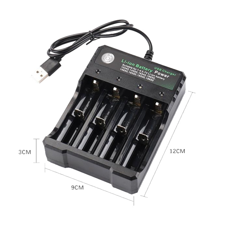 BMAX 18650 4.2V Lithium Battery USB Independent 4 Slot Charger(Colorful Box) - Charger & Converter by buy2fix | Online Shopping UK | buy2fix