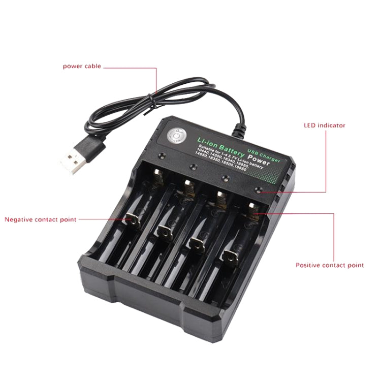 BMAX 18650 4.2V Lithium Battery USB Independent 4 Slot Charger(Colorful Box) - Charger & Converter by buy2fix | Online Shopping UK | buy2fix