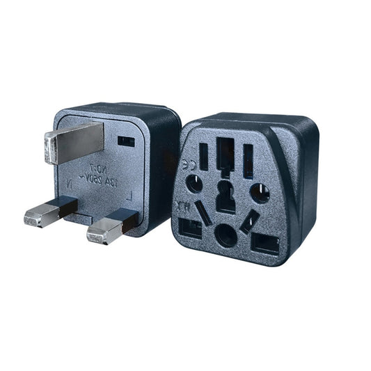 2 PCS WY-7 10A 250V UK Plug Converter(Black) - Plug Adaptor by buy2fix | Online Shopping UK | buy2fix