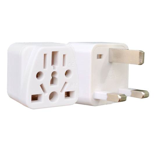 2 PCS WY-7 10A 250V UK Plug Converter(White) - Plug Adaptor by buy2fix | Online Shopping UK | buy2fix