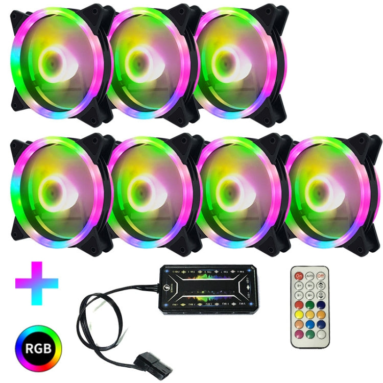 Computer CPU RGB luminous Radiator 7 Fans+Remote Control by buy2fix
