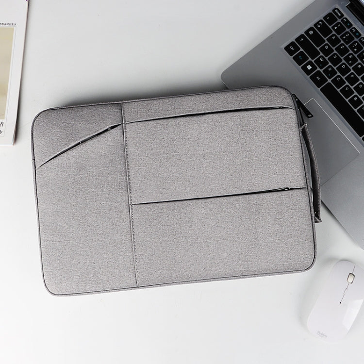 ST02 Large-capacity Waterproof Shock-absorbing Laptop Handbag, Size: 14.1-15.4 inches(Navy Blue) by buy2fix