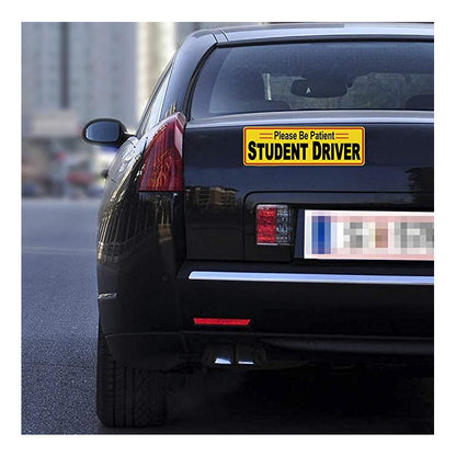 2 PCS STUDENT DRIVER Novice Car Sticker Magnetic Reflective Car Sticker 25 x 8 cm(Type B) - Warning Sticker by buy2fix | Online Shopping UK | buy2fix