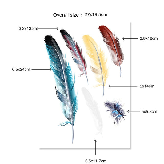 5 Sets Car 3D Feather Body Sticker Scratch Blocking Sticker(Style 1) - Decorative Sticker by buy2fix | Online Shopping UK | buy2fix