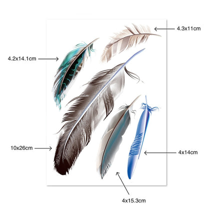 5 Sets Car 3D Feather Body Sticker Scratch Blocking Sticker(Style 2) - Decorative Sticker by buy2fix | Online Shopping UK | buy2fix