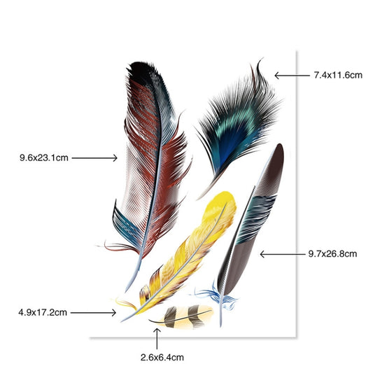 5 Sets Car 3D Feather Body Sticker Scratch Blocking Sticker(Style 4) - Decorative Sticker by buy2fix | Online Shopping UK | buy2fix