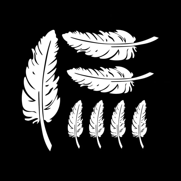 5 Sets Car 3D Feather Body Sticker Scratch Blocking Sticker(White Feathers) - Decorative Sticker by buy2fix | Online Shopping UK | buy2fix