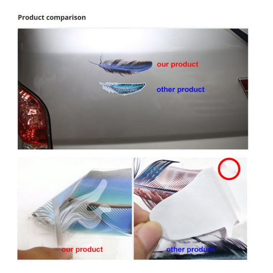 5 Sets Car 3D Feather Body Sticker Scratch Blocking Sticker(Style 3) by buy2fix