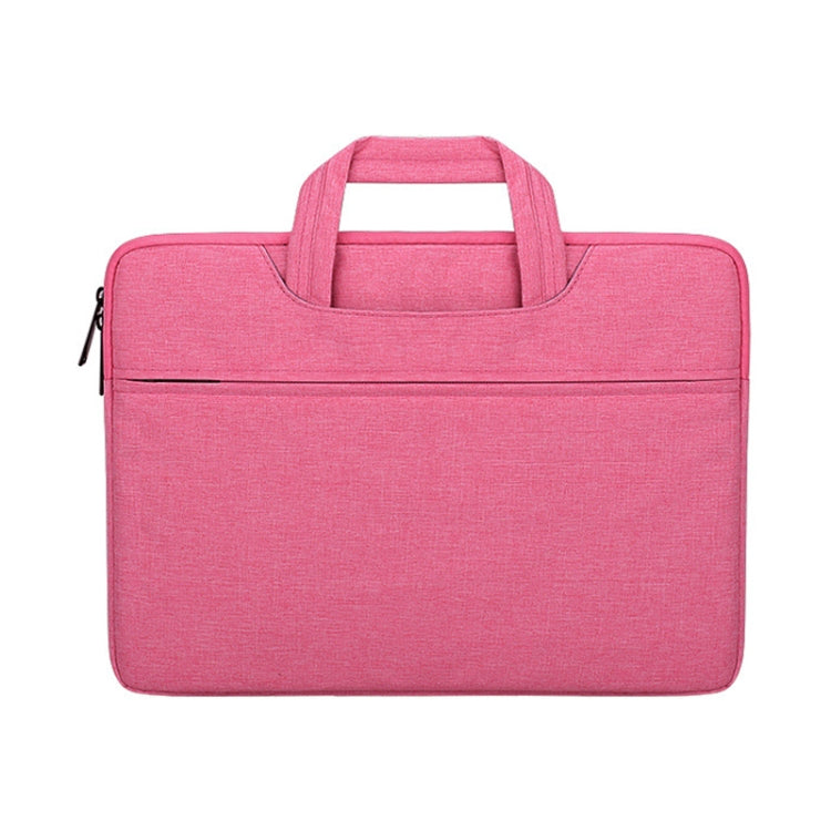 ST01 Large-Capacity Waterproof Shock-Absorbing Laptop Handbag, Size: 13.3 inches(Rose Pink) by buy2fix