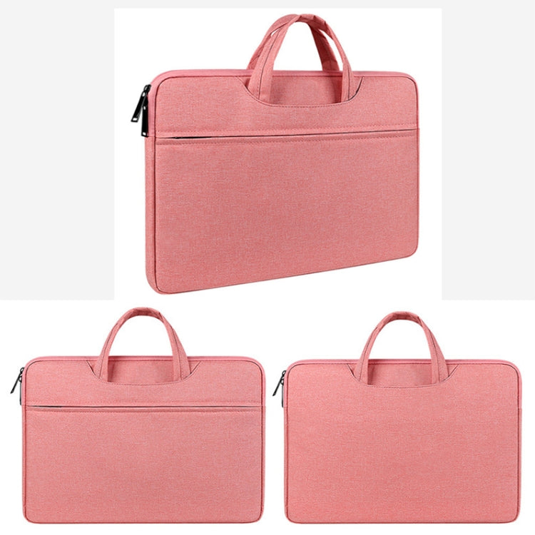 ST01 Large-Capacity Waterproof Shock-Absorbing Laptop Handbag, Size: 13.3 inches(Rose Pink) by buy2fix