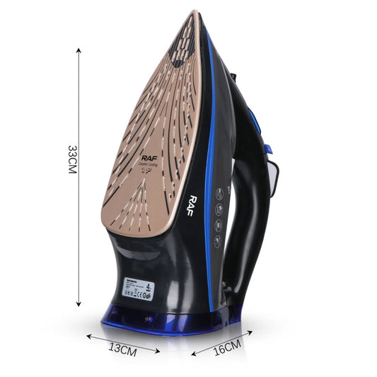 RAF R.1215 Three-Speed Thermostatic Ceramic Soleplate Electric Iron, EU Plug(Black Gold) - Garment Steamer by buy2fix | Online Shopping UK | buy2fix